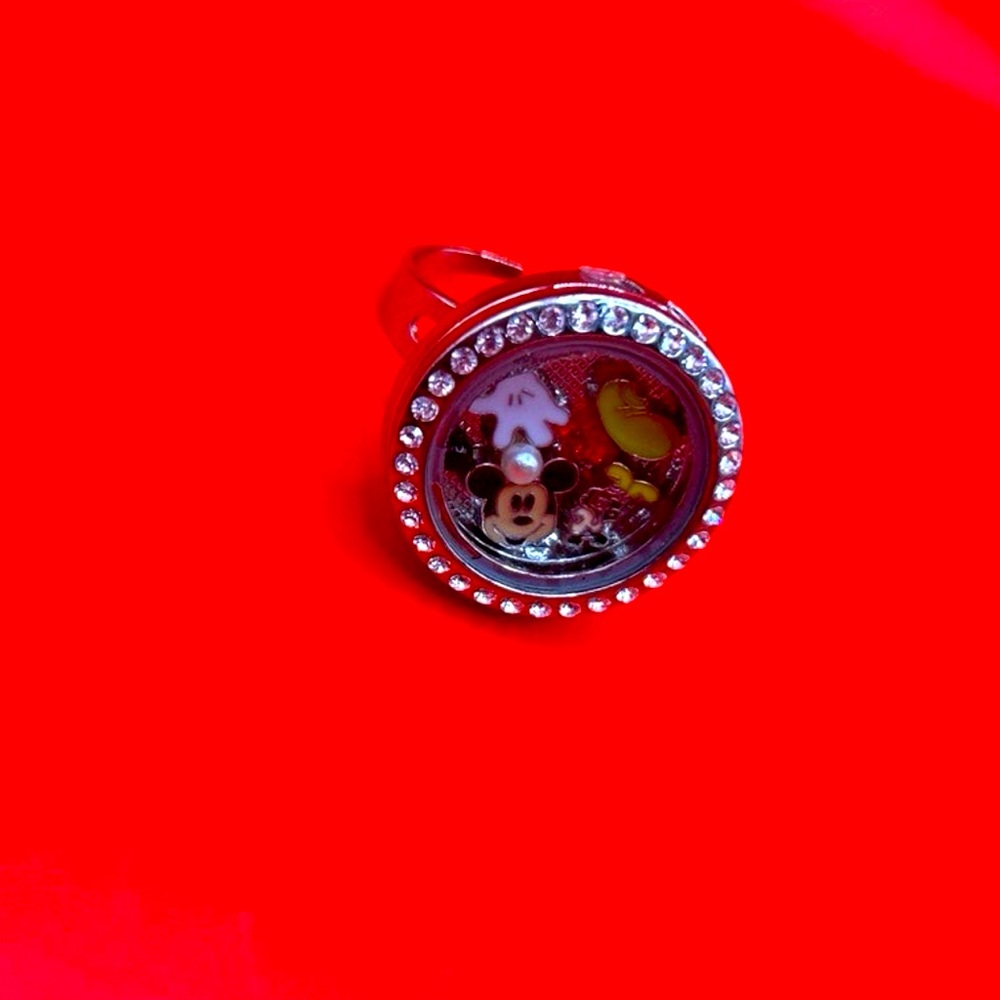 Mickey Mouse Floating Charm Ring (expandable ring)